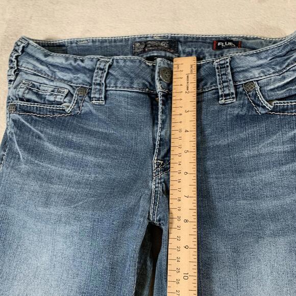 Silver Jeans Suki Mid Boot Jeans Womens 31 Fluid Denim Stretch Bootcut - Picture 4 of 12